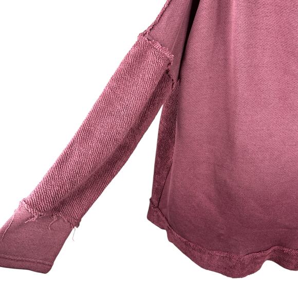 Free People Otto Slouchy Sweatshirt Tunic Oversized Jasper Rose M - Picture 7 of 12